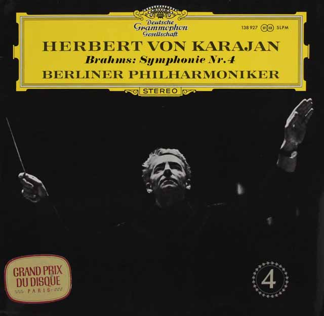 カラヤンのブラームス/交響曲第4番　独DGG　3689　LP レコード