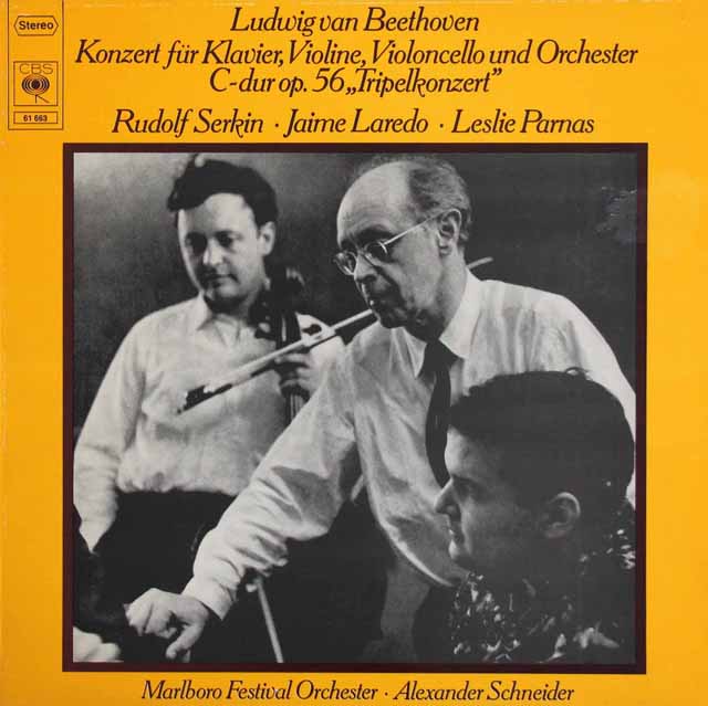 ゼルキンのベートーヴェン/三重協奏曲　独CBS　3689　LP レコード