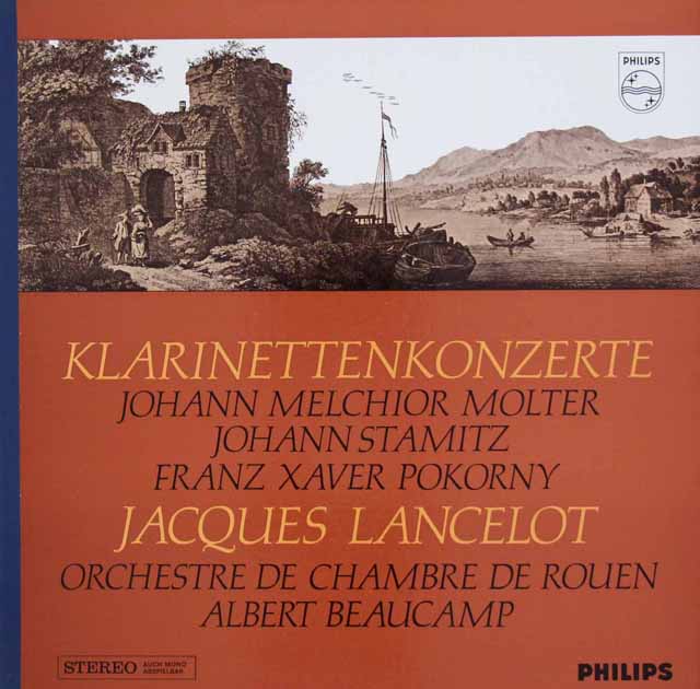 ランスロ&ボーカンのシュターミッツ、ポコルニー、モルター/クラリネット協奏曲集　蘭PHILIPS　3327　LP レコード