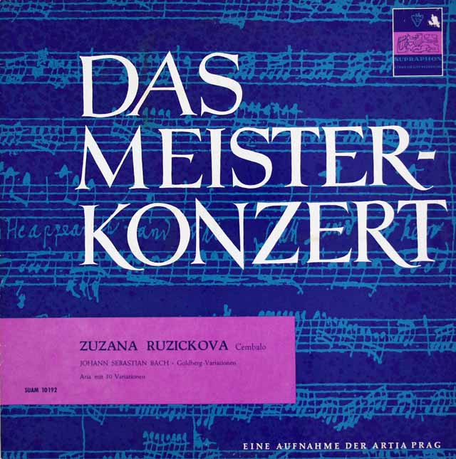 ルージチコヴァーのバッハ/ゴルトベルク変奏曲　チェコスロヴァキアSUPRAPHON　3689　LP レコード