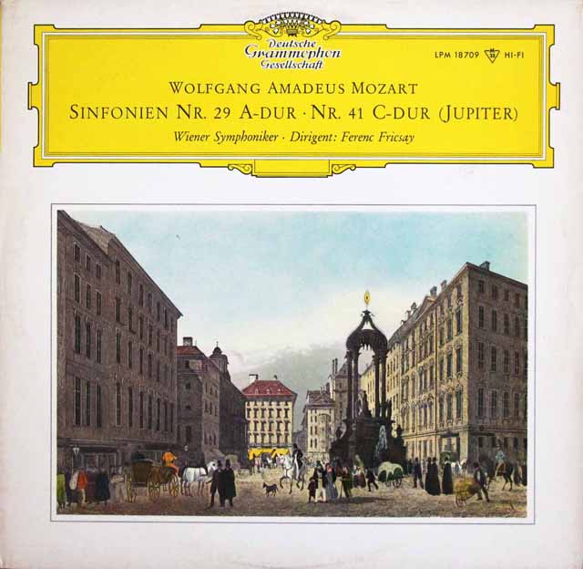 【モノラル】　フリッチャイのモーツァルト/交響曲第29、41番「ジュピター」　独DGG　3689　LP レコード