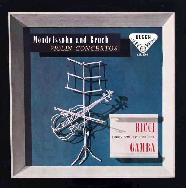 【オリジナル盤】　リッチのメンデルスゾーン、ブルッフ/ヴァイオリン協奏曲集　英DECCA　3328　LP レコード