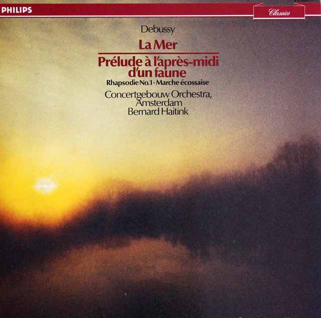 ハイティンクのドビュッシー/「海」、「牧神の午後への前奏曲」ほか　蘭PHILIPS　3688　LP レコード