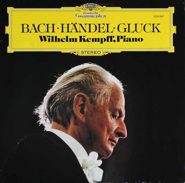 ケンプ、バッハ、ヘンデル、グルックを弾く　独DGG　3329　LP レコード