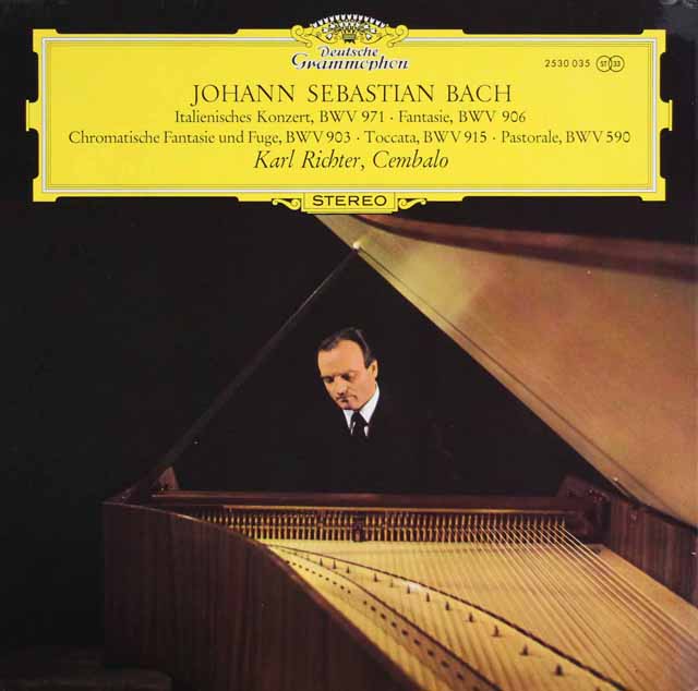 リヒターのバッハ/「イタリア協奏曲」ほかチェンバロ作品集　独DGG　3688　LP レコード