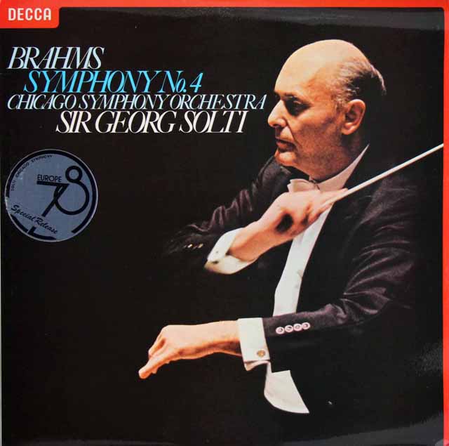 【オリジナル盤】　ショルティのブラームス/交響曲第4番　英DECCA　3329　LP レコード