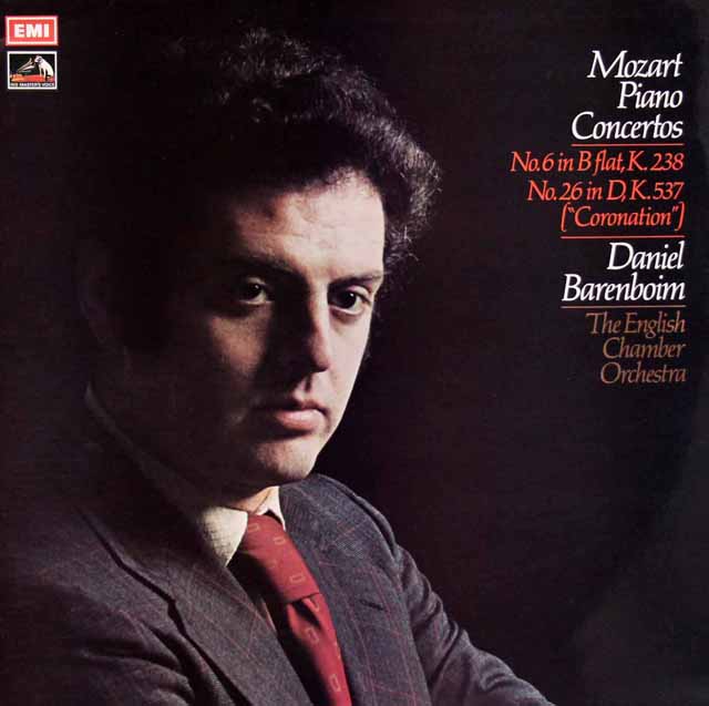 【オリジナル盤】　バレンボイムのモーツァルト/ピアノ協奏曲第26番「戴冠式」&第6番　英EMI　3329　LP レコード