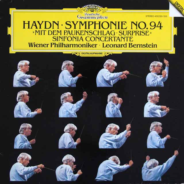 バーンスタインのハイドン/交響曲第94番「驚愕」ほか　独DGG　3688　LP レコード