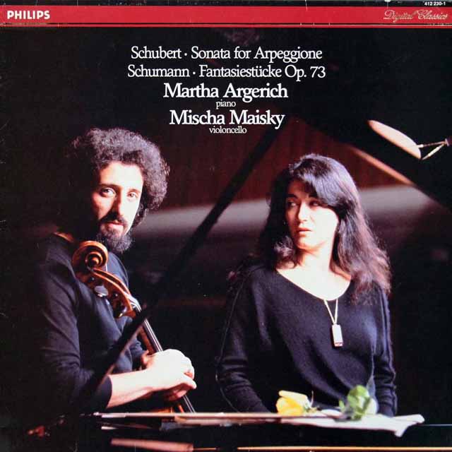 アルゲリッチ&マイスキーのシューベルト/「アルペジョーネ・ソナタ」ほか　蘭PHILIPS　3331　LP レコード