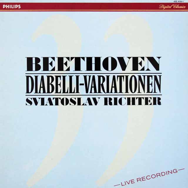リヒテルのベートーヴェン/ディアベリ変奏曲　蘭PHILIPS　3688　LP レコード