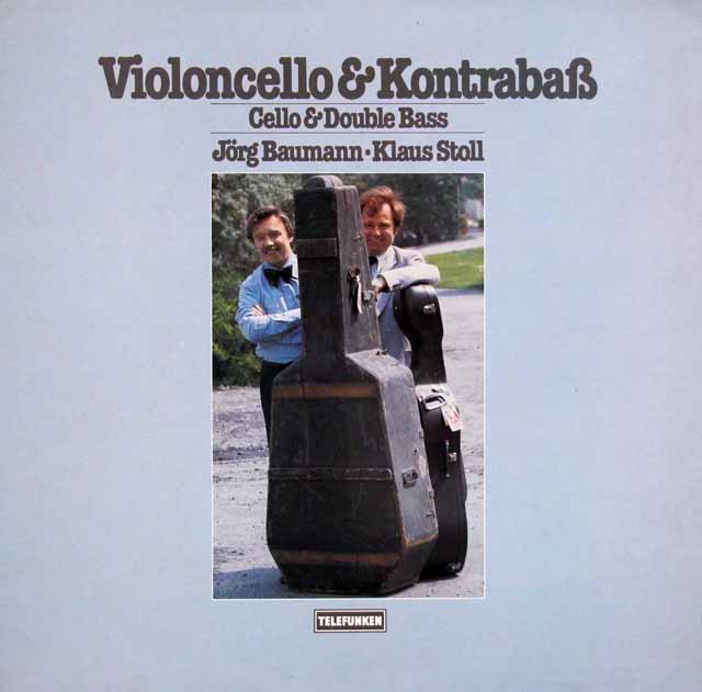 バウマン、シュトールのチェロとバスのための作品集　独TELEFUNKEN　3688　LP レコード