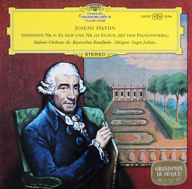 ヨッフムのハイドン/交響曲第91、103番「太鼓連打」　独DGG　3799　LP レコード