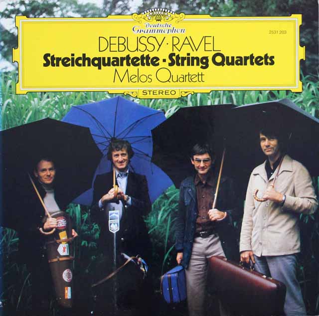 メロス四重奏団のドビュッシー、ラヴェル/弦楽四重奏曲　独DGG　3799　LP レコード