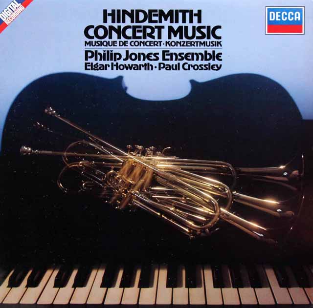 ハワース、フィリップ・ジョーンズ・ブラス・アンサンブルのヒンデミット/弦楽合奏と金管楽器のための演奏会用音楽ほか　独DECCA　3799　LP レコード