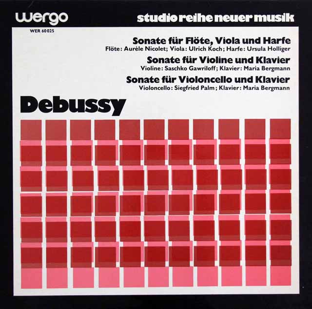 ホリガーらのドビュッシー/ソナタ集　独Wergo　3332　LP レコード