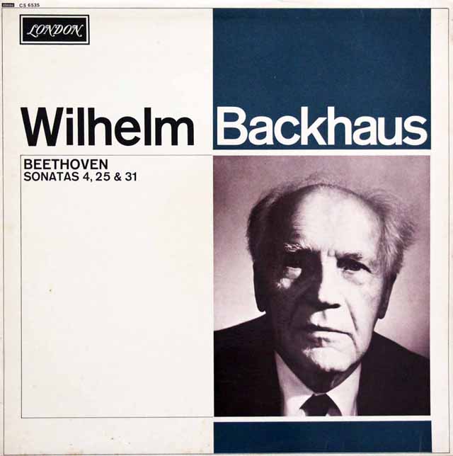 バックハウスのベートーヴェン/ピアノソナタ第4、25、31番　英LONDON　3332　LP レコード