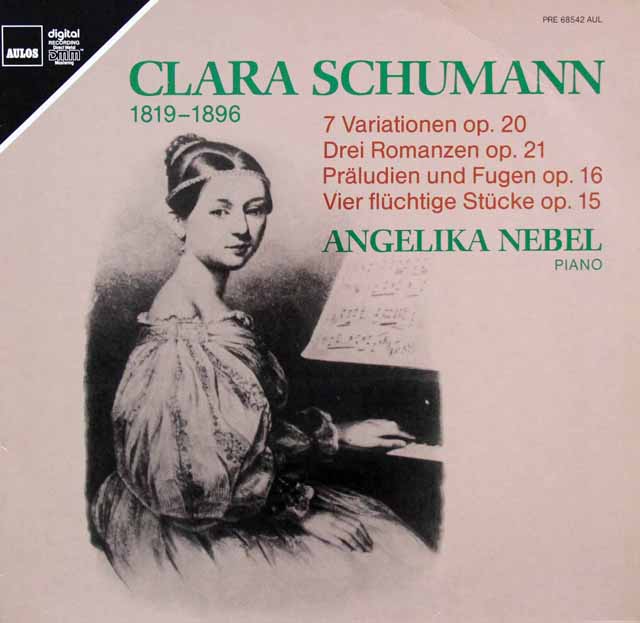 ネーベルのクララ・シューマン/ロベルト・シューマンの主題による7つの変奏曲ほか　独PRECIOSA AULOS　3332　LP レコード