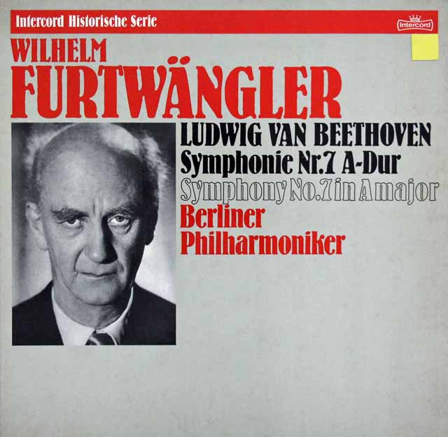 フルトヴェングラーのベートーヴェン/交響曲第7番　独Intercord　3332　LP レコード