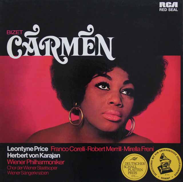 カラヤンのビゼー/歌劇「カルメン」全曲　独RCA　3332　LP レコード