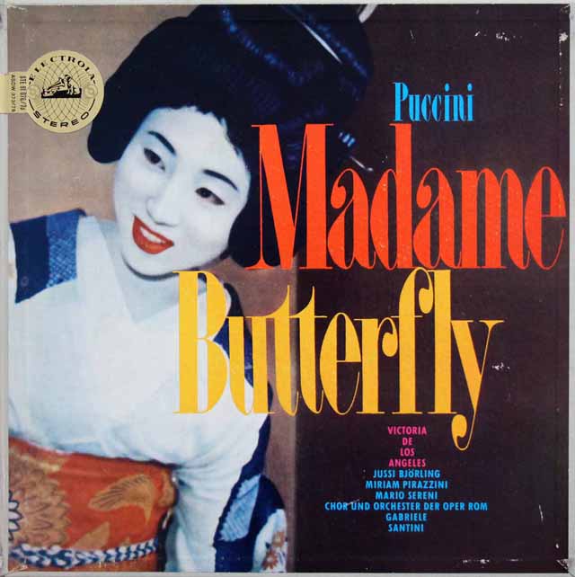 ロス・アンヘレス&サンティーニのプッチーニ/「蝶々夫人」全曲　独ELECTROLA　3333　LP レコード