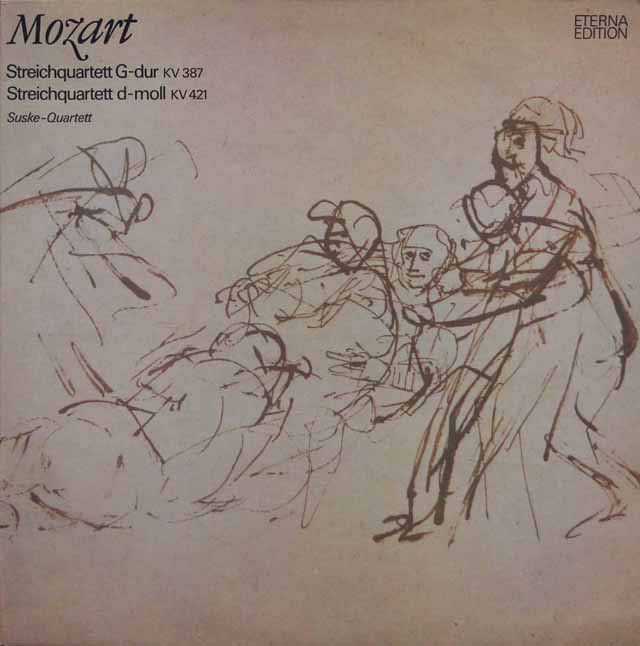 ズスケ四重奏団のモーツァルト/弦楽四重奏曲第14番「春」、第15番　東独ETERNA　3334　LP レコード