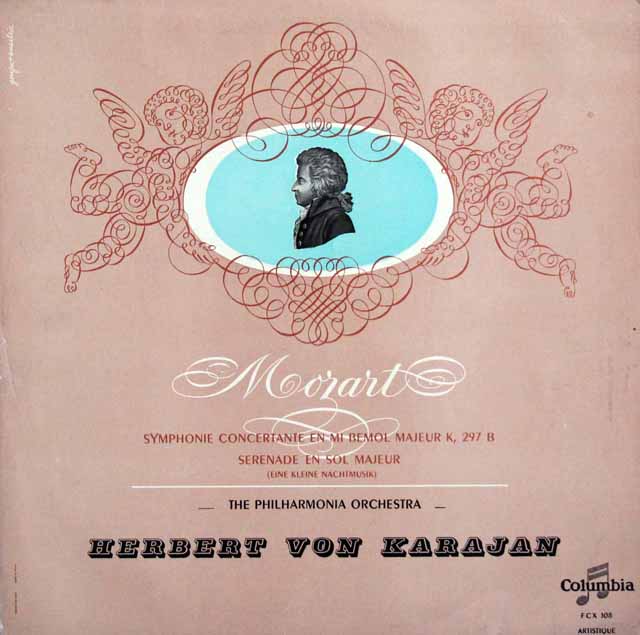 カラヤンのモーツァルト/アイネ・クライネ・ナハトムジークほか　仏Columbia　3798　LP レコード