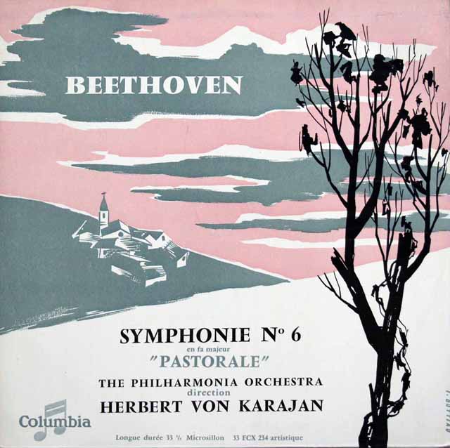カラヤンのベートーヴェン/交響曲第6番「田園」　仏Columbia　3798　LP レコード