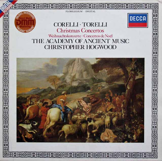 ホグウッドの「クリスマス・コンサート」　（コレッリ、トレッリ、バッハ、ヘンデルほか）　独DECCA　3798　LP レコード
