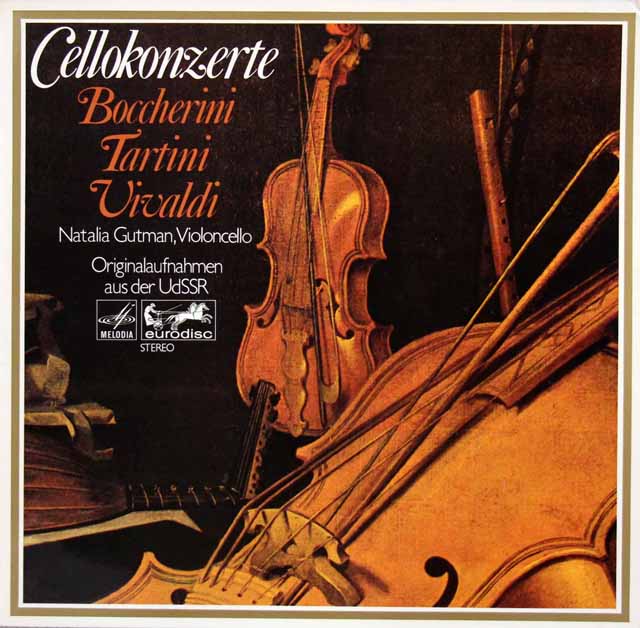 グートマンのボッケリーニ、ヴィヴァルディ、タルティーニ/チェロ協奏曲集　独eurodisc　3798　LP レコード