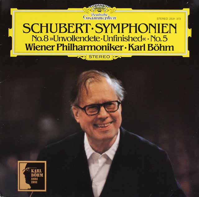 ベームのシューベルト/交響曲第5、8番「未完成」　独DGG　3798　LP レコード