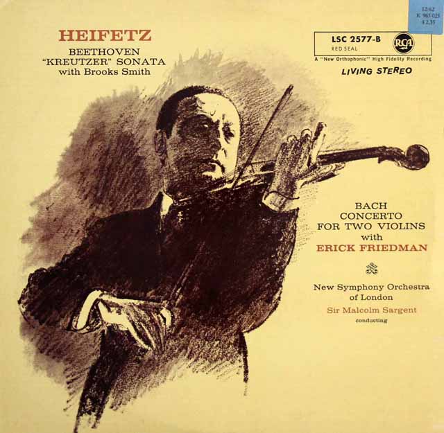 ハイフェッツのベートーヴェン/「クロイツェル・ソナタ」ほか　独RCA　3335　LP レコード