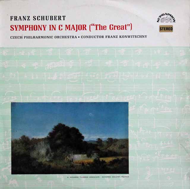 コンヴィチュニーのシューベルト/交響曲 第9番 「ザ・グレイト」　チェコスロヴァキアSUPRAPHON　3798　LP レコード