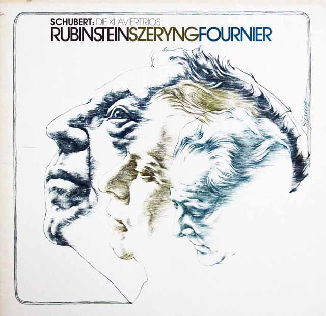ルービンシュタイン、シェリング&フルニエのシューベルト/ピアノ三重奏曲第1&2番　独RCA　3335　LP レコード
