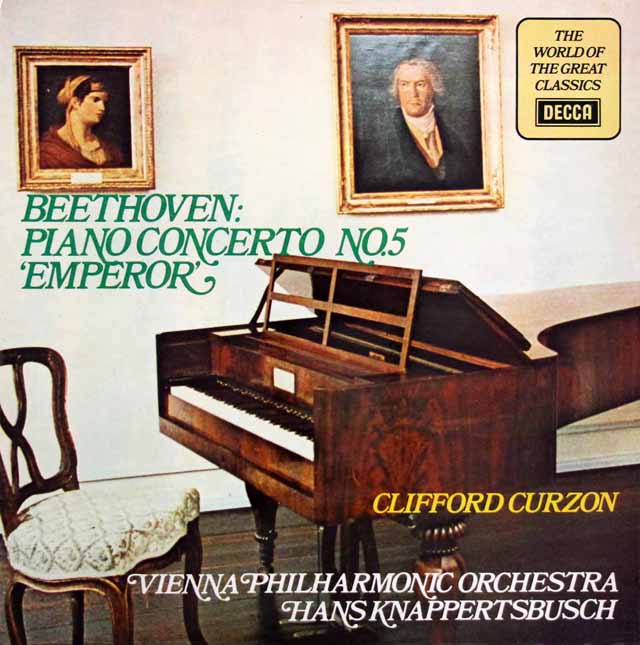 カーゾン、クナッパーツブッシュのベートーヴェン/ピアノ協奏曲第5番「皇帝」　英DECCA　3336　LP レコード