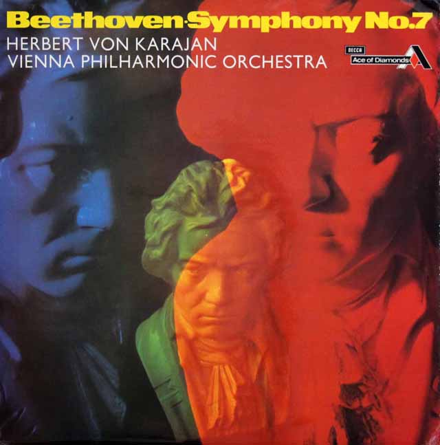 カラヤンのベートーヴェン/交響曲第7番　英DECCA（Ace of Diamonds）　3336　LP レコード