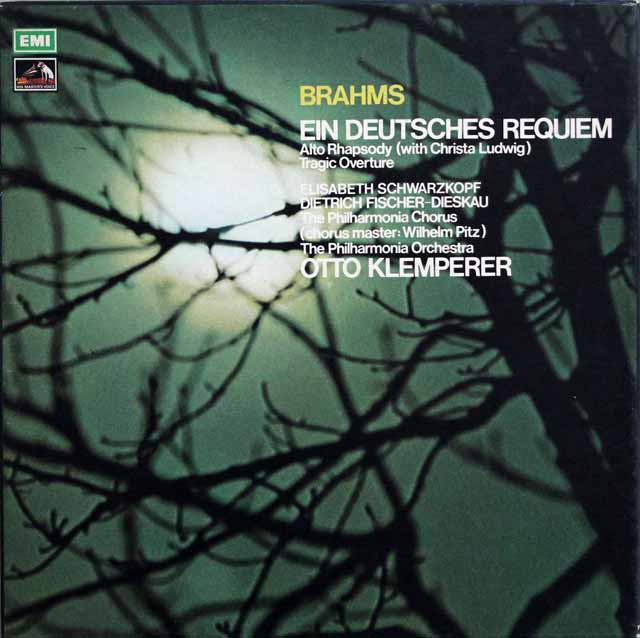 クレンペラーのブラームス/「ドイツ・レクイエム」　英EMI　3336　LP レコード