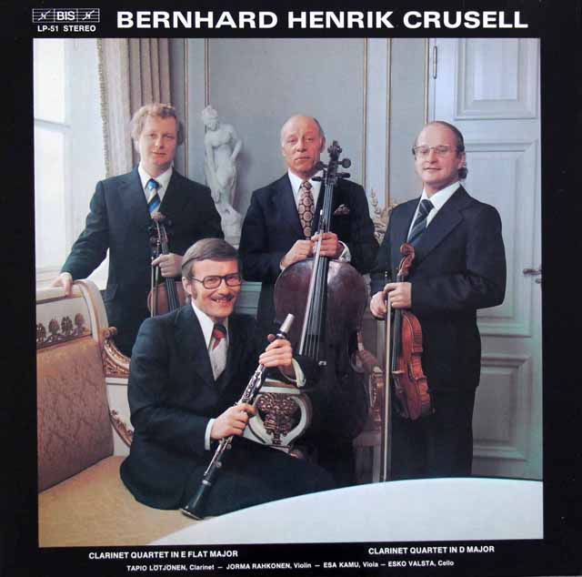ロットホーネンらのクルーセル/クラリネット五重奏曲第1、3番　独BIS　3797　LP レコード