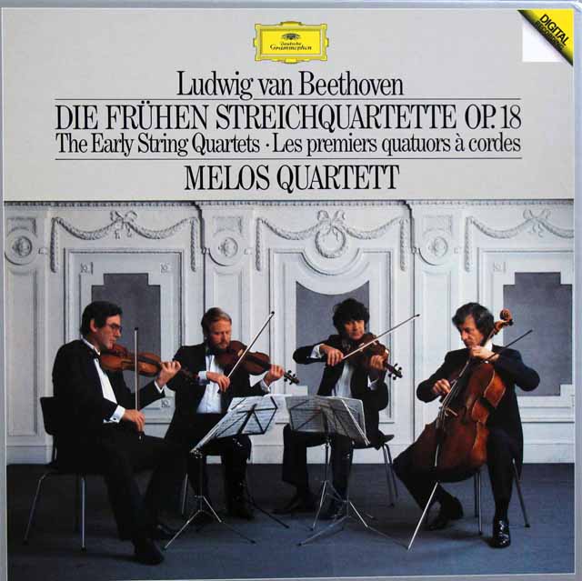 メロス四重奏団のベートーヴェン/初期弦楽四重奏曲集　独DGG　3797　LP レコード