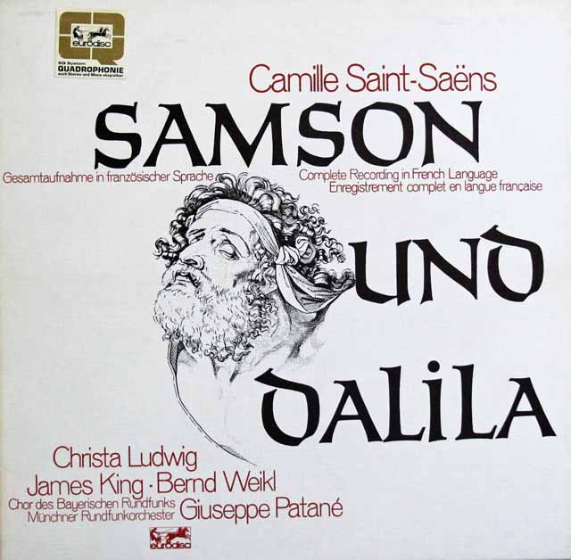 パターネ、ルートヴィヒらのサン＝サーンス/「サムソンとデリラ」全曲　独eurodisc　3797　LP レコード