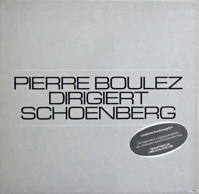 ブーレーズのシェーンベルク/「月に憑かれたピエロ」ほか作品集　仏ADES　3337　LP レコード