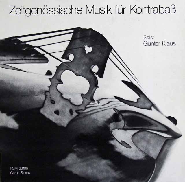 G.クラウス、岩城らのフランセ/コントラバス協奏曲　ほか現代作品集ツビンデン、シュラー　独CVS（FSM）　3797　LP レコード