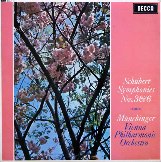 ミュンヒンガーのシューベルト/交響曲第3、6番　英DECCA　3797　LP レコード