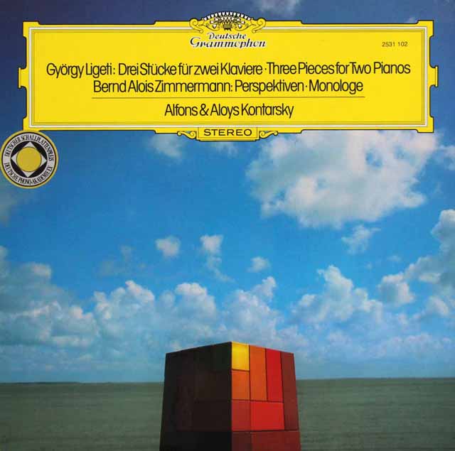 コンタルスキー兄弟のリゲティ、ツィンマーマン/2台のピアノの為の作品集　独DGG　3797　LP レコード