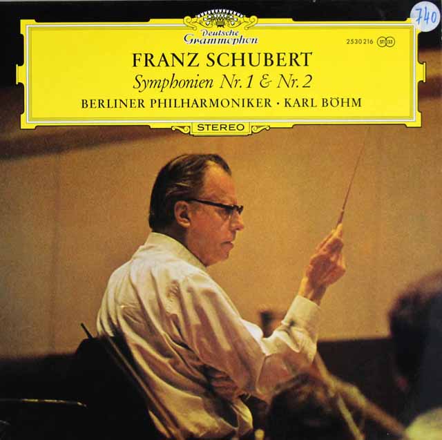 ベームのシューベルト/交響曲第1、2番　独DGG　3796　LP レコード