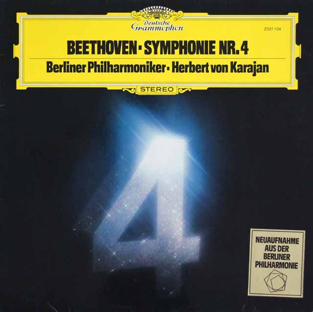 カラヤンのベートーヴェン/交響曲第4番　独DGG　3796　LP レコード