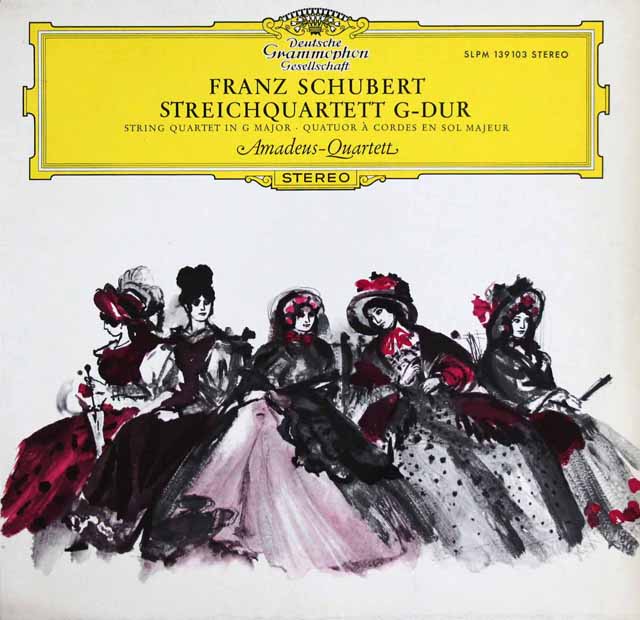アマデウス四重奏団のシューベルト/弦楽四重奏曲第15番　独DGG　3796　LP レコード