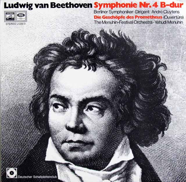 クリュイタンスのベートーヴェン/交響曲第４番ほか　独ELECTROLA　3796　LP レコード