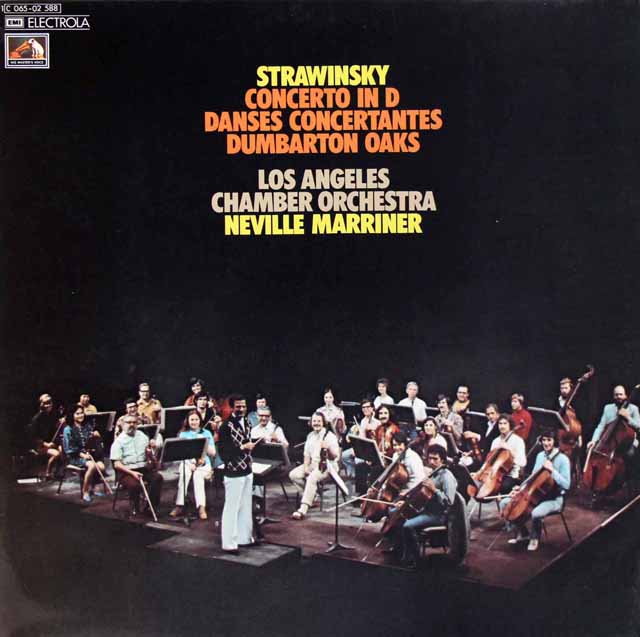 マリナーのストラヴィンスキー/協奏曲「ダンバートン・オークス」ほか　独EMI　3796　LP レコード