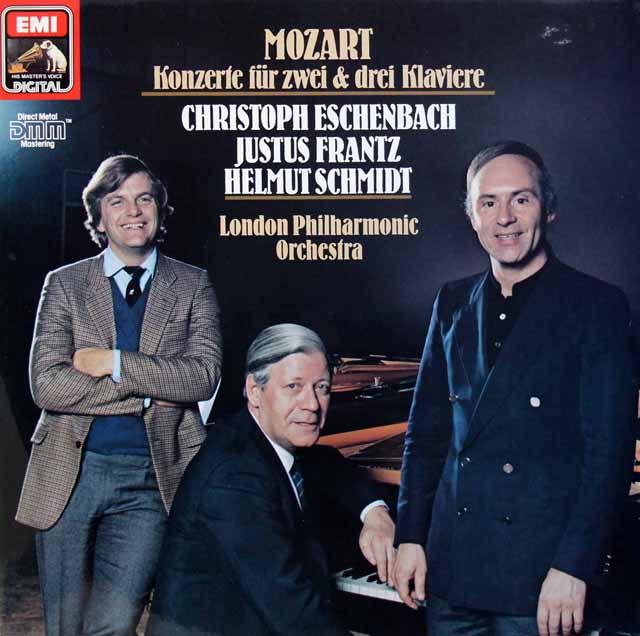 エッシェンバッハ、フランツ、シュミットのモーツァルト/2台、3台のためのピアノ協奏曲　独EMI　3796　LP レコード