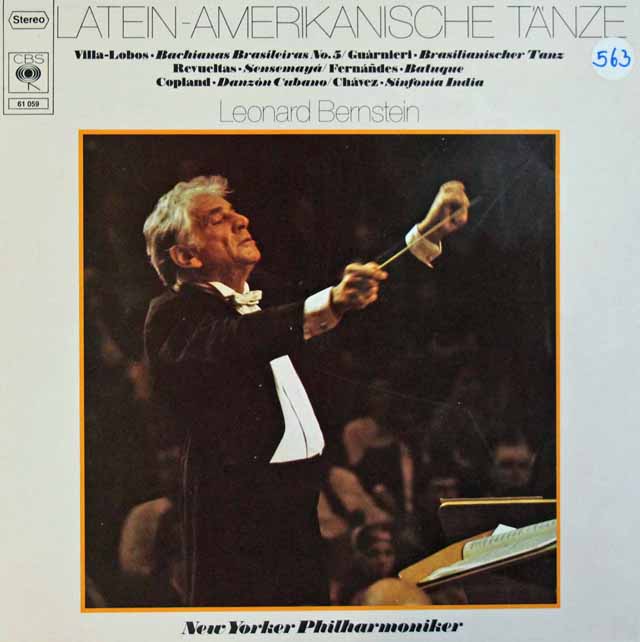 バーンスタインのラテン・アメリカ・ダンス曲集　独CBS　3796　LP レコード